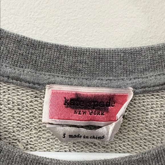 Kate Spade women’s small Gray Sweatshirt - long sleeve with ruffle detail - Picture 2 of 5